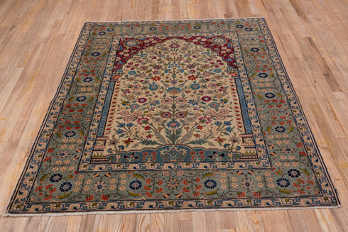 Antique Tabriz Area Rug (4' x 6')